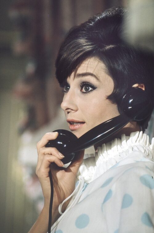 Audrey Hepburn, phone, 1966